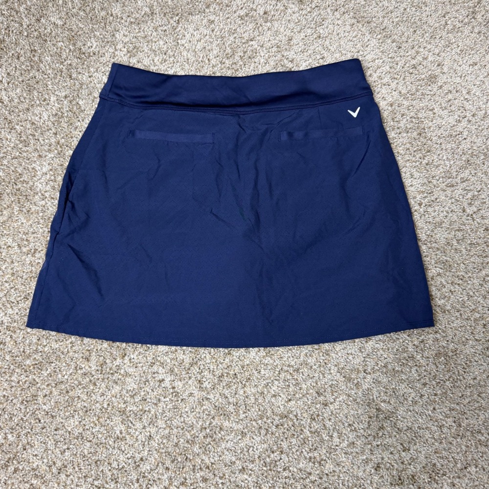 Callaway Womens Navy Blue Perforated Mesh Golf Skort Size Medium Active Skirt - Picture 8 of 10